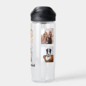 Fotocollage familienaam waterfles (Achterkant)