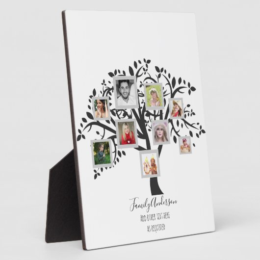 Fotocollage Familiestamboom Sjabloon Persoonlijk Fotoplaat (Zijkant)