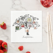 Fotocollage Familiestamboom Sjabloon Persoonlijk Servetten (Insitu)