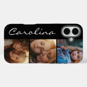 Fotocollage gepersonaliseerd met naam Case-Mate iPhone case (Achterkant (horizontaal))