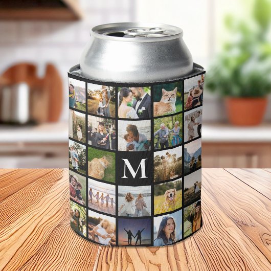 Fotocollage gepersonaliseerd monogram blikjeskoeler