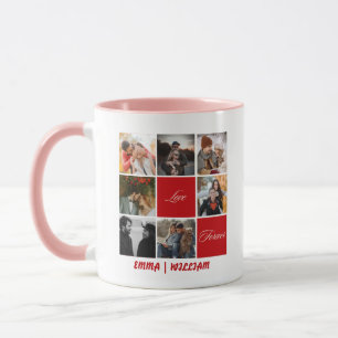 Fotocollage gepersonaliseerde bericht & naam Mok