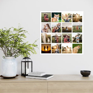 Fotocollage gepersonaliseerde familie perfect poster