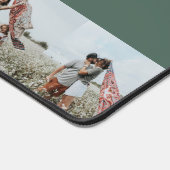 Fotocollage gepersonaliseerde moderne salie groen  bureaumat (Hoek)