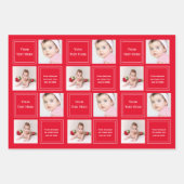 Fotocollage gepersonaliseerde Sjabloon Inpakpapier Vel (Voorkant)