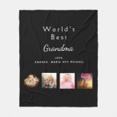 Fotocollage grootmoeder Best Grandma Fleece Deken (Voorkant)