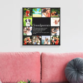 Fotocollage Grootouders Pret Moderne Quote Canvas Afdruk (Insitu (Woonkamer))
