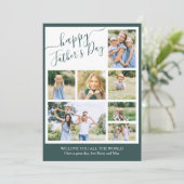 Fotocollage Happy Vaderdag 7 Afbeelding Feestdagenkaart (Staand voorkant)
