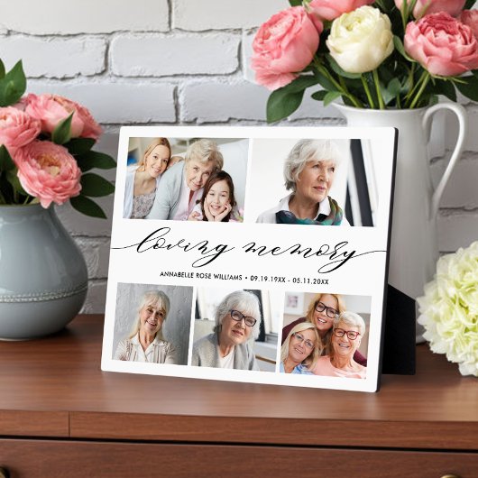 Fotocollage-herinnering Geschenk 'Ter liefdevolle Fotoplaat