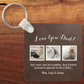 ★ Fotocollage hou van je vader Sleutelhanger  (Voorkant)