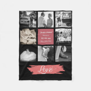 FOTOCOLLAGE Huwelijksbelofte Vernieuwing Trouwdag  Fleece Deken