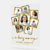 Fotocollage in liefdevol geheugenbord acryl bord (Hoek)