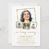 Fotocollage in liefdevolle herinnering Viering van Kaart (Voorkant)