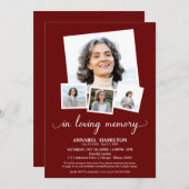 Fotocollage in liefdevolle herinnering Viering van Kaart (Voorkant / Achterkant)