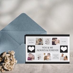 Fotocollage Jij en ik altijd en voor altijd Feestdagenkaart