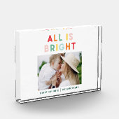 Fotocollage kerstregenboogkleurige heldere foto (Links)