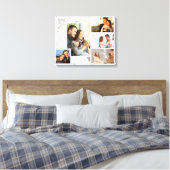 Fotocollage - Levendig leven met jou - Grijze marm Canvas Afdruk (Insitu (Slaapkamer))