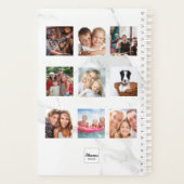 Fotocollage marmeren monogram wit 2025 planner (Achterkant)
