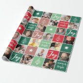 Fotocollage Merry & Bright Christmas Cadeaupapier (Uitgerold)