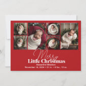 Fotocollage Merry Little Christmas Feestdagenkaart (Voorkant)