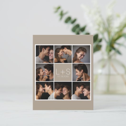 Fotocollage met Monogram Flyer (Staand voorkant)