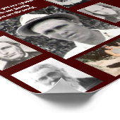 Fotocollage met vaders Quote Rood Poster (Hoek)
