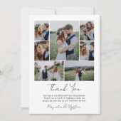 Fotocollage minimalistische bruiloft bedankkaart (Voorkant)