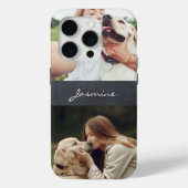 Fotocollage Monogram krijtbord Case-Mate iPhone Case (Achterkant)