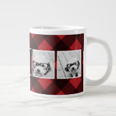 Fotocollage - Monogram Red Black Buffalo Pset Jumbo Mok (Rechts)