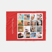 Fotocollage Mozaïek Gepersonaliseerd Fleece Deken (Voorkant (Horizontaal))