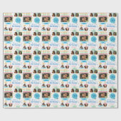 Fotocollage naam 30e verjaardag cadeaupapier (Vlak)