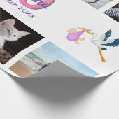 Fotocollage op 40e verjaardag, wit cadeaupapier (Hoek)