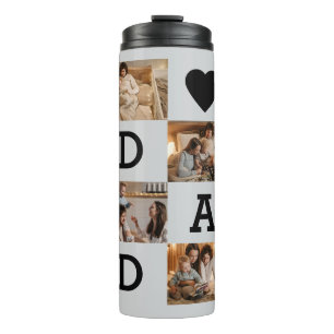 Fotocollage - Papa met hart Vaderdag- Thermosbeker