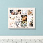 Fotocollage Passen getrouwd Creëer Uw eigen modern Canvas Afdruk (Insitu (Houten vloer))