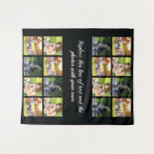Fotocollage personaliseren en teksttapestry wandkleed (Voorkant (horizontaal))