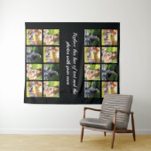 Fotocollage personaliseren en teksttapestry wandkleed (In Situ (horizontaal))