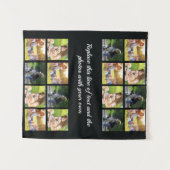 Fotocollage personaliseren en teksttapestry wandkleed (Voorkant (horizontaal))