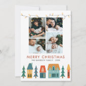 Fotocollage Retro Kerstkaarten Feestdagenkaart (Voorkant)