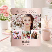 Fotocollage roos goud notitieboek