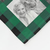 Fotocollage Rustic Green Black Buffalo Plaid Fleece Deken (Hoek)