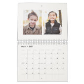 Fotocollage rustige monogram foto kalender (Mar 2027)