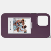 fotocollage typografie modern paars Case-Mate iPhone case (Achterkant (horizontaal))
