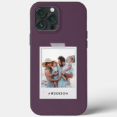 fotocollage typografie modern paars Case-Mate iPhone case (Achterkant)