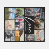 Fotocollage Valentijn van Modern Love Fleece Deken (Voorkant (Horizontaal))