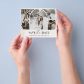 Fotocollage van budgetboog De datum opslaan Flyer (Hand)