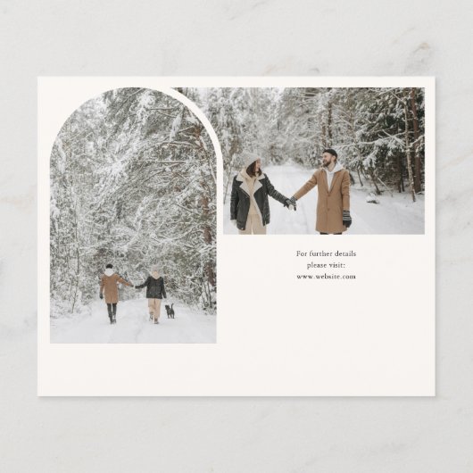 Fotocollage van budgetboog De datum opslaan Flyer (Achterkant)