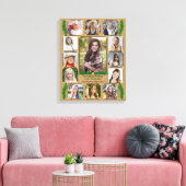 Fotocollage van de middelbare school Afstuderen |  Canvas Afdruk (Insitu (Woonkamer))