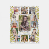 Fotocollage van de middelbare school Afstuderen | Fleece Deken (Voorkant)