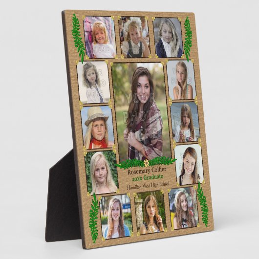 Fotocollage van de middelbare school Afstuderen |  Fotoplaat (Zijkant)