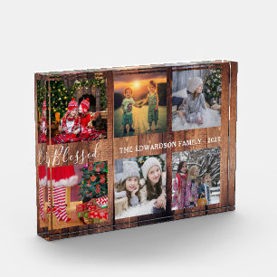 Fotocollage van de rotsachtige houtfamilie, gezege fotoblokken